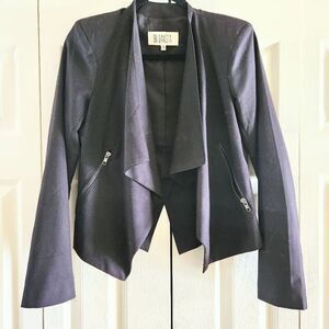BB Dakota Black Open Asymmetrical Jacket Size 4